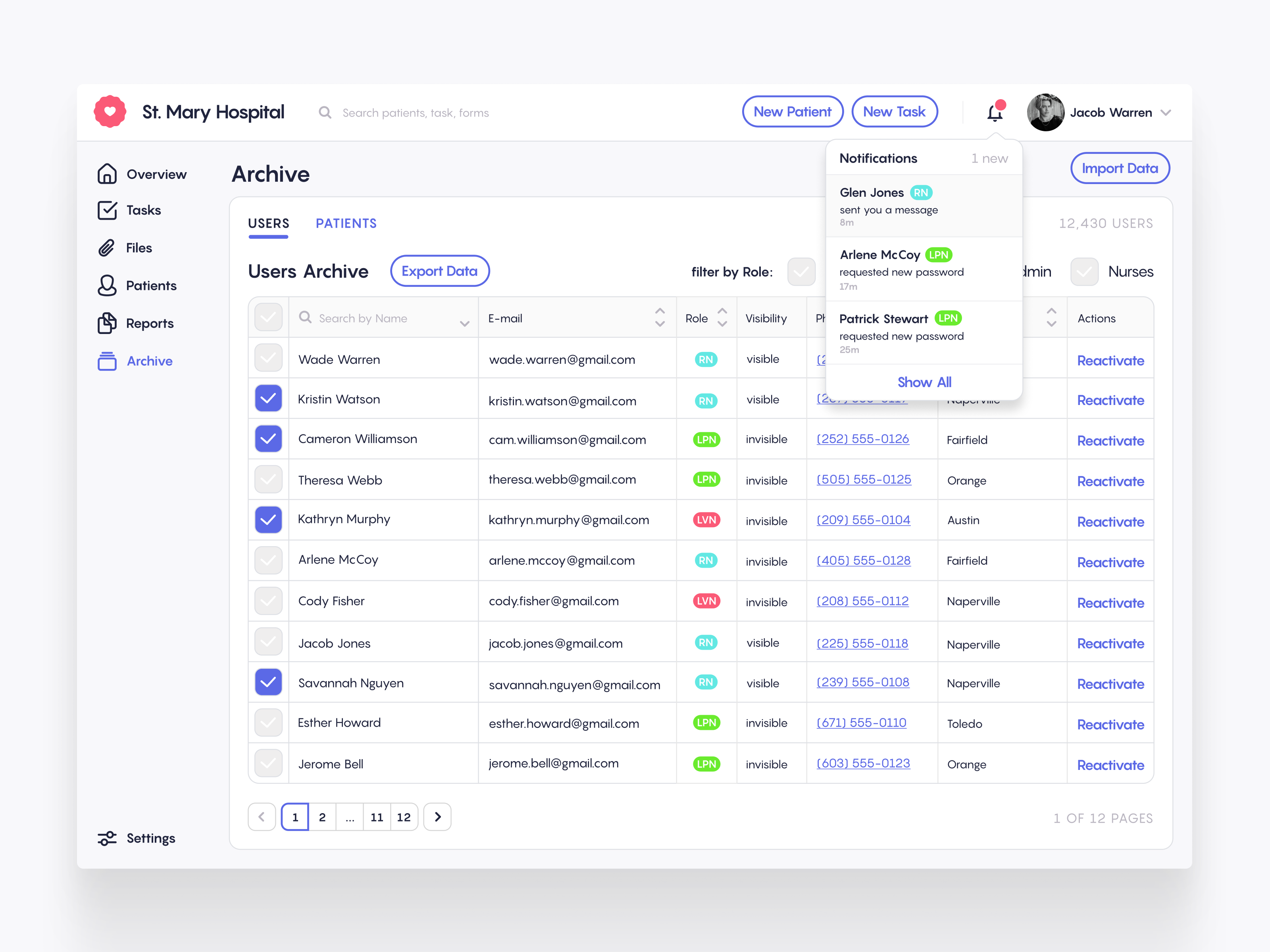 Medical CRM — hospital management platform