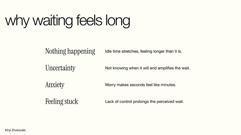 Why waiting feels long